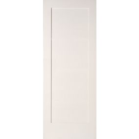 1 panel Shaker White Internal Door, (H)1981mm (W)610mm (T)35mm