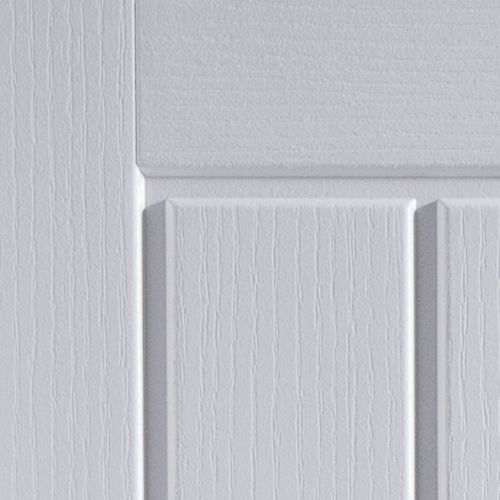 1 panel Unglazed Cottage Primed White Woodgrain effect Internal Door, (H)1981mm (W)762mm (T)35mm