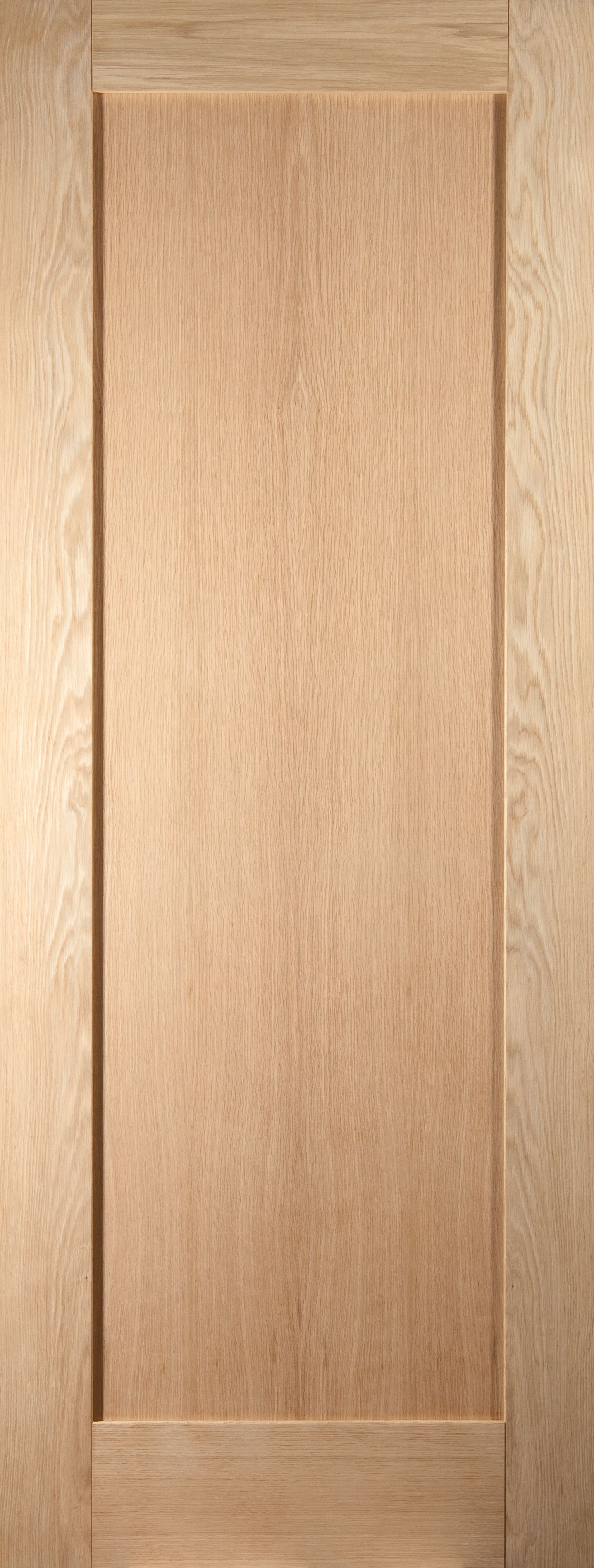 1 panel Unglazed Shaker Oak veneer Internal Door, (H)1981mm (W)686mm (T)35mm