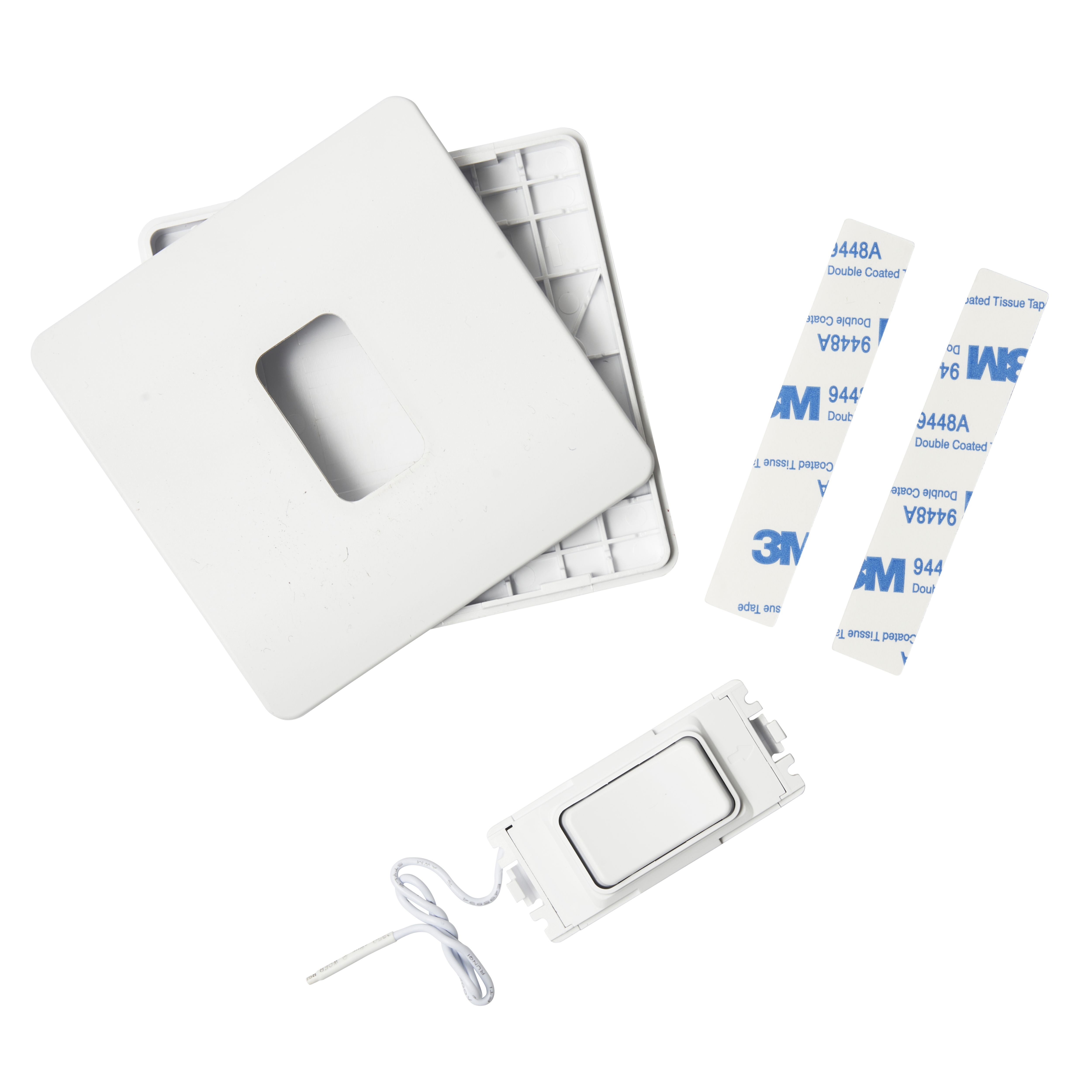1 way 1 gang Retractive switch Kinetic Matt White