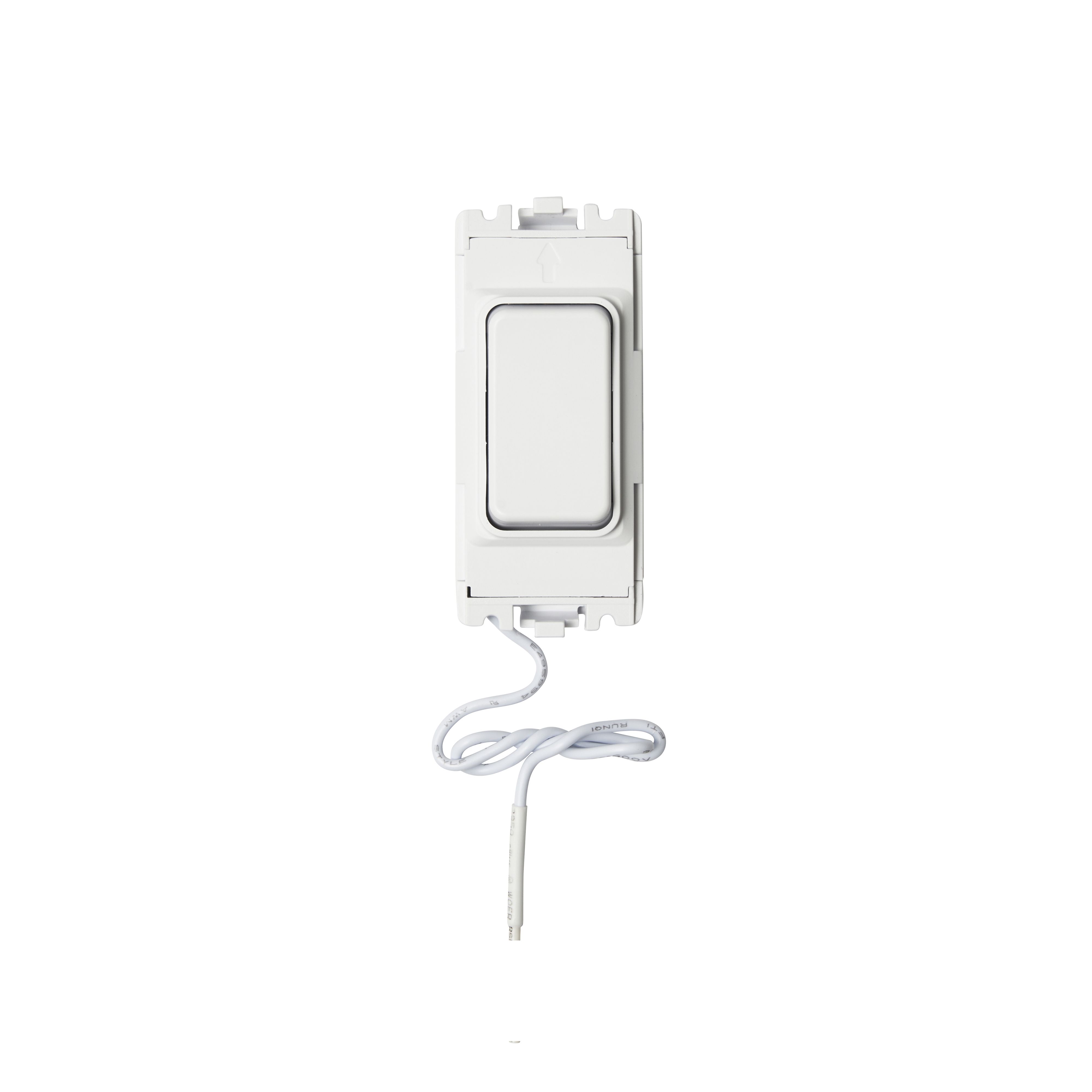 1 way 1 gang Retractive switch Kinetic Matt White