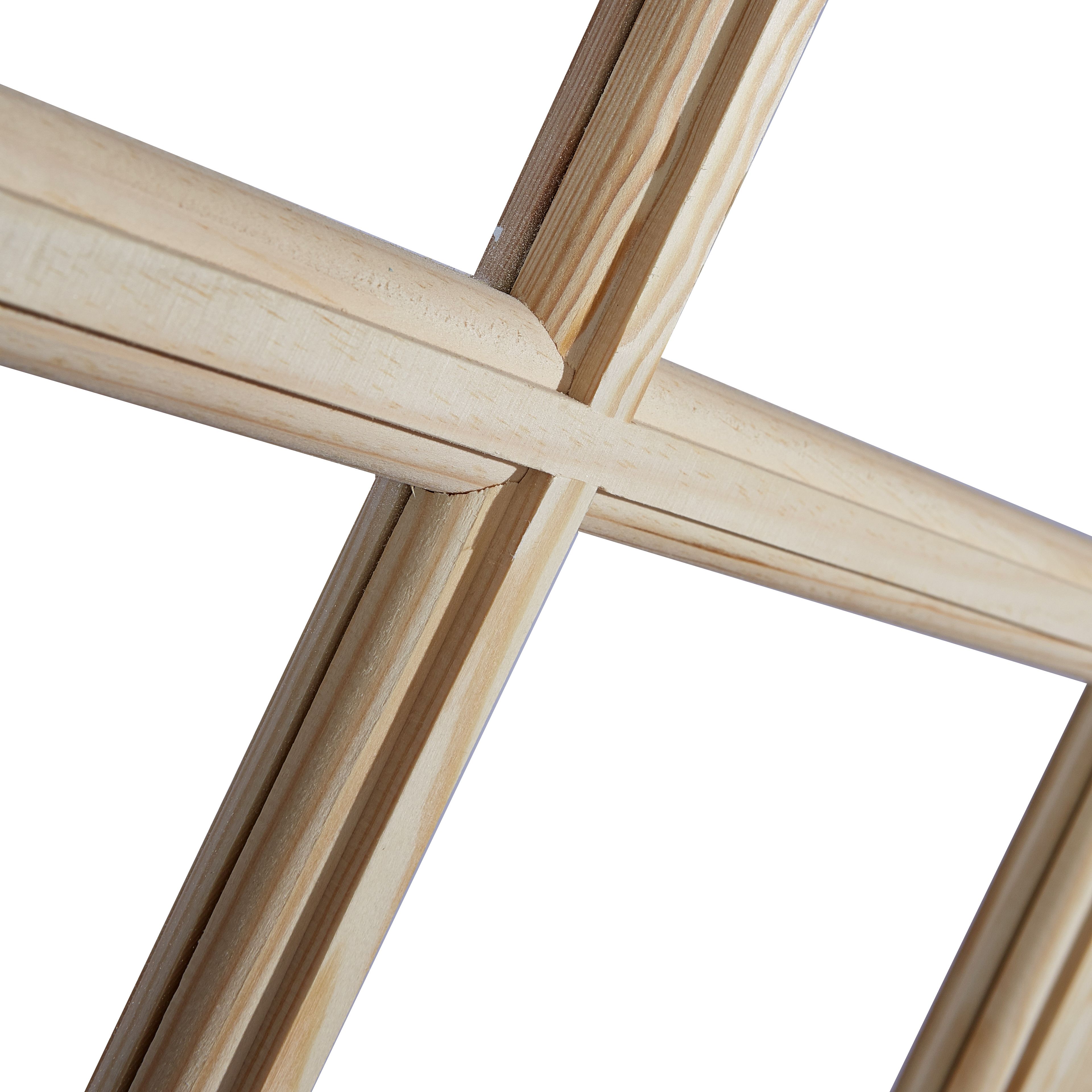 10 Lite Clear Glazed Classic Clear pine Internal Folding Tri-fold Door set, (H)2035mm (W)2374mm