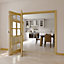 10 Lite Glazed Clear pine Internal Tri-fold Door set, (H)2035mm (W)2146mm