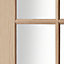 10 Lite Glazed Oak veneer Internal Door, (H)1981mm (W)610mm (T)35mm