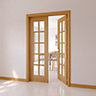 10 Lite Glazed Oak veneer Internal Door set