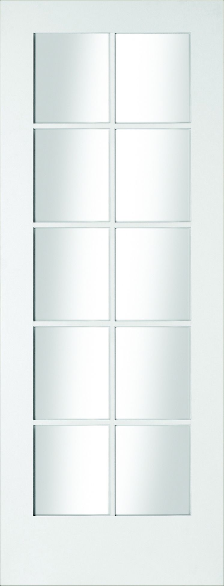 10 Lite Glazed White Internal Door, (H)1981mm (W)610mm (T)35mm