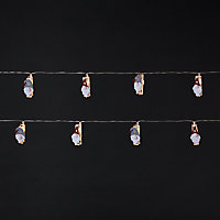 10 Warm white Christmas Gonk Clip LED Rope Light Clear cable