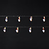 10 Warm white Christmas Gonk Clip LED Rope Light Clear cable