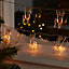 10 Warm white LED String lights Clear cable