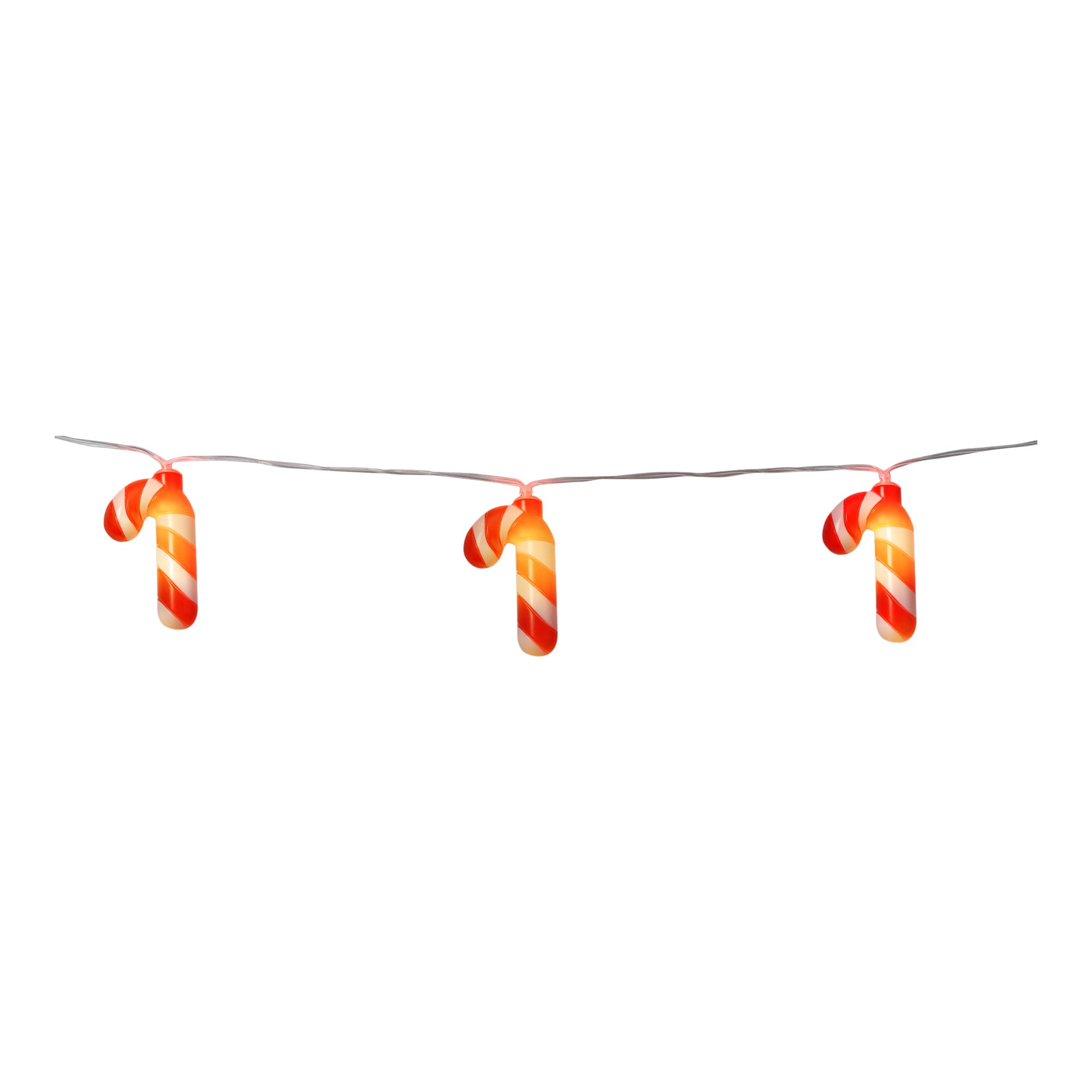 10 Warm white LED String lights With timer function Clear cable