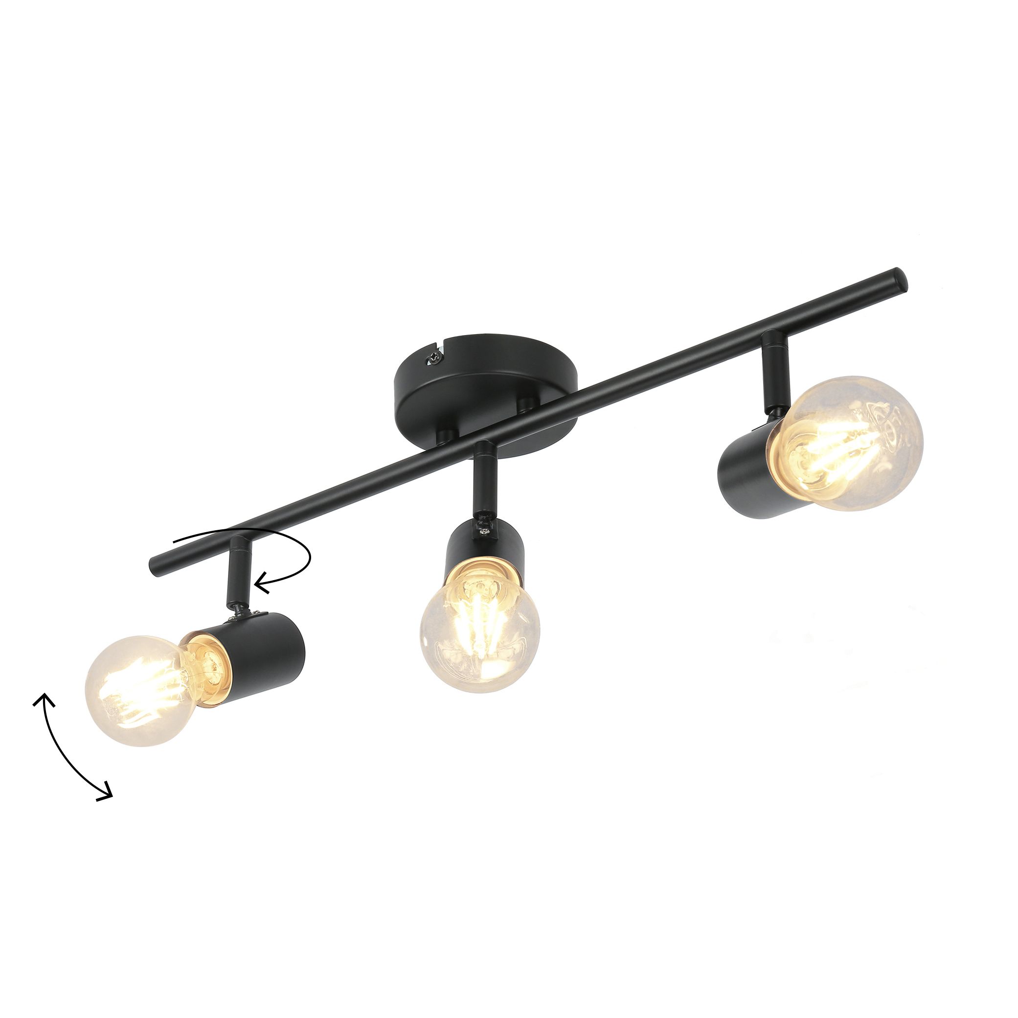 100 Contemporary Matt Painted Mains-powered 3 lamp Any room - 4