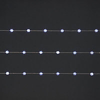 100 Ice white Snowflake wire LED String lights Silver cable