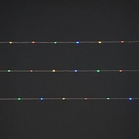 100 Multicolour Copper wire LED String lights Silver cable