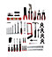 100 piece Black & red Hand tool kit TK03