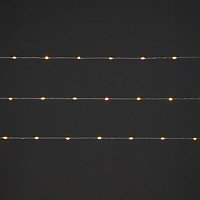 100 Warm white Copper wire LED String lights Silver cable