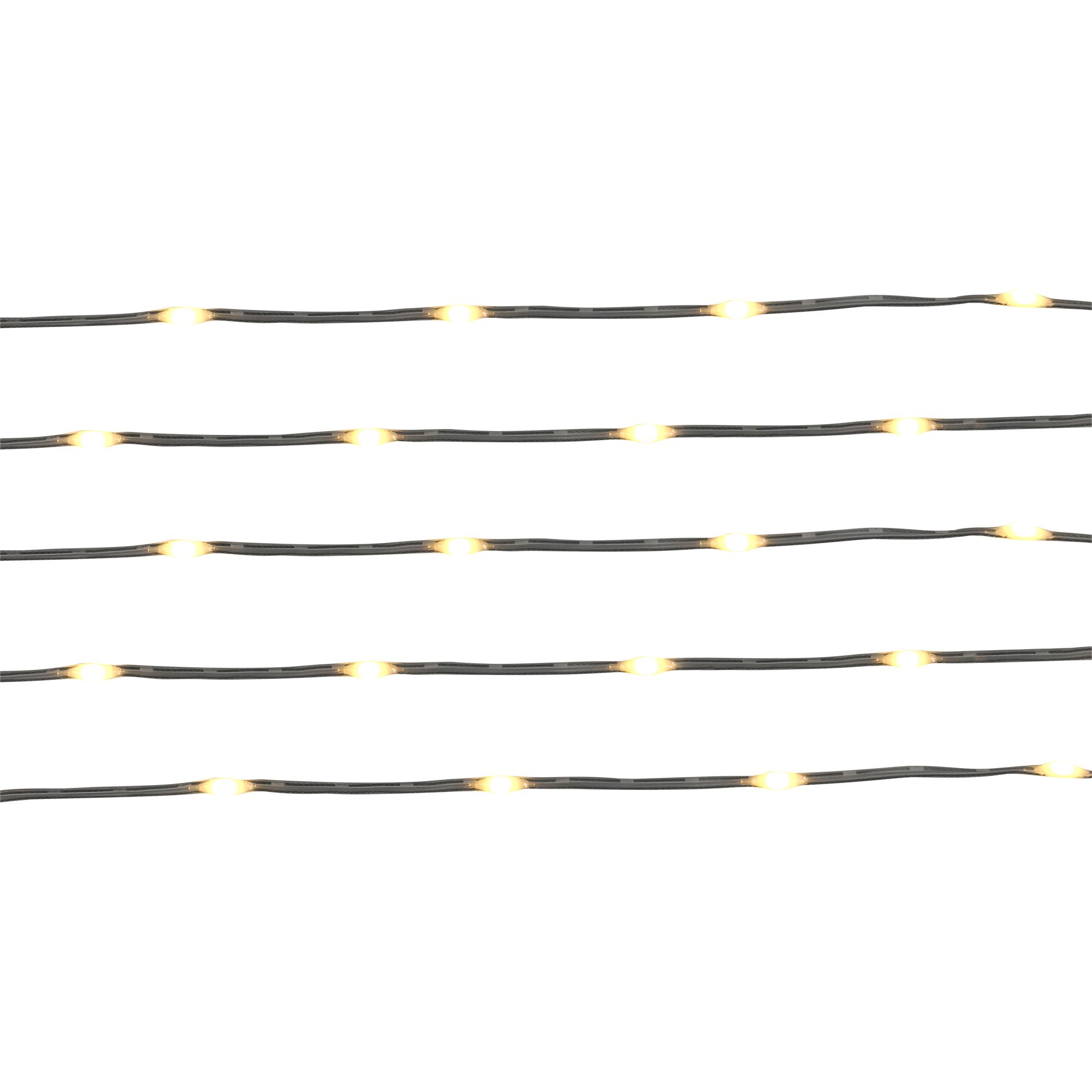 100 Warm white LED String lights With timer function Clear cable