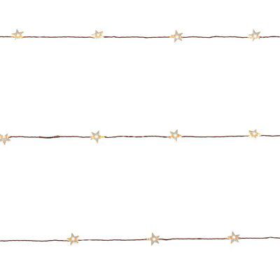 100 Warm white Star wire LED String lights With timer function Copper cable