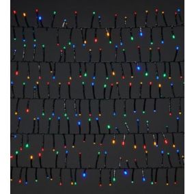 1000 Multicolour Cluster LED String lights with Green cable