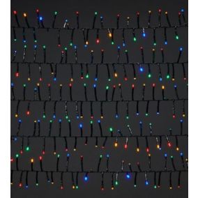 1000 Multicolour Cluster LED With timer String lights Green cable