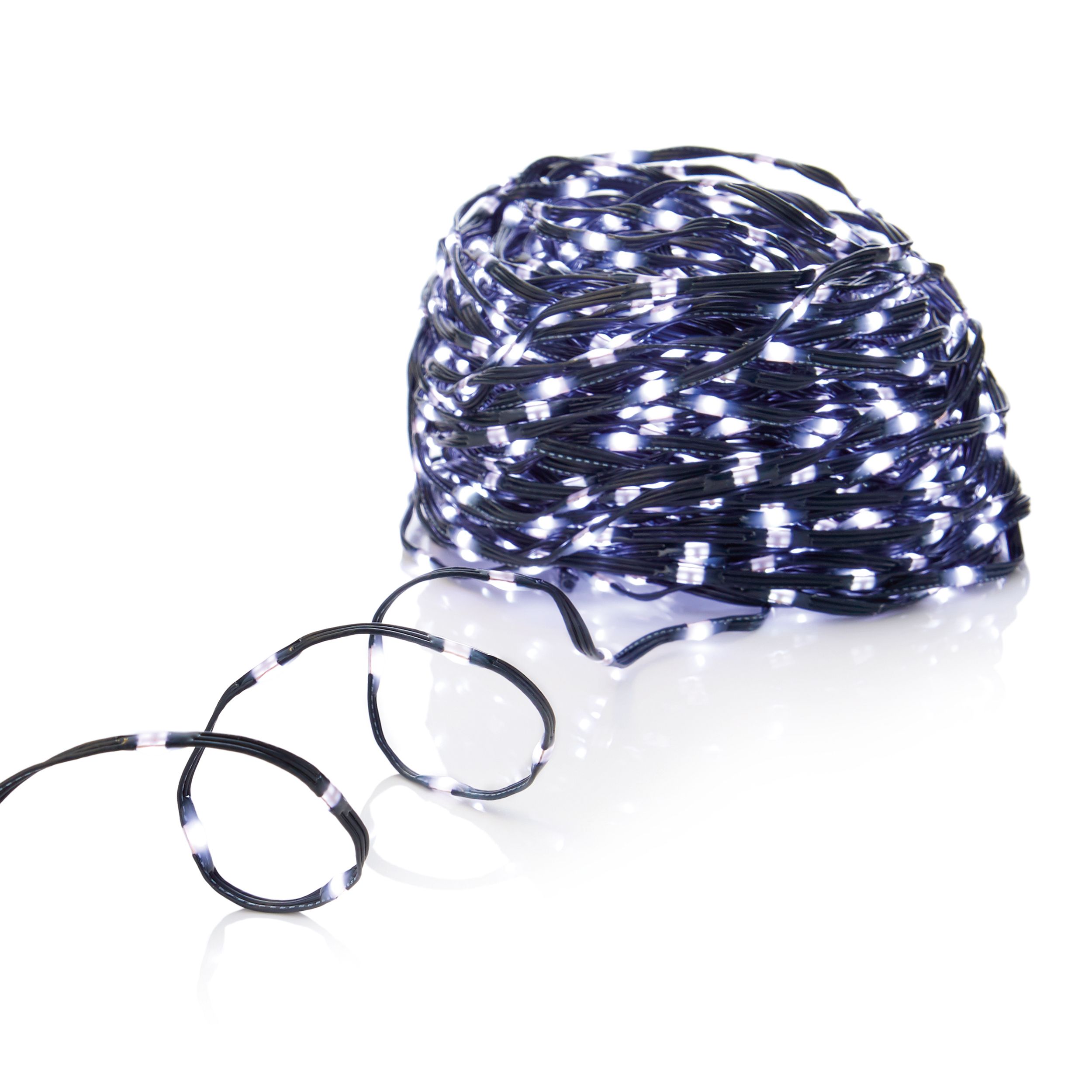 1000 White Flexibright LED String lights with Green cable | DIY at B&Q