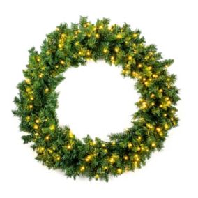 100cm Oregon Green Illuminated Christmas wreath