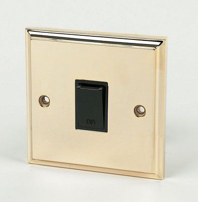 10A Single Intermediate switch Brass effect