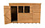 10x6 Pent Dip treated Overlap Golden brown Wooden Shed with floor - Assembly service included
