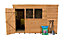 10x6 Pent Dip treated Overlap Golden brown Wooden Shed with floor - Assembly service included