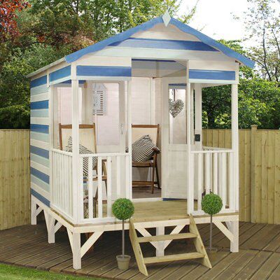 10X8 BEACH HUT ON PLATFORM HD