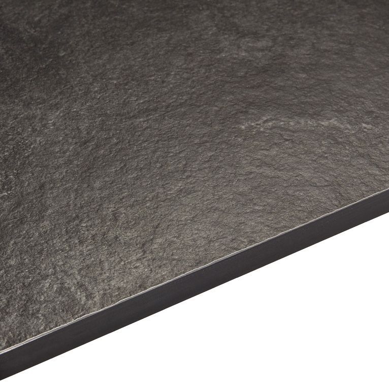 12.5mm Black Slate effect Laminate Square edge Kitchen Curved Worktop