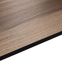 12.5mm Exilis Colorado Wood effect Square edge Solid core laminate Worktop (L)2.4m (D)425mm