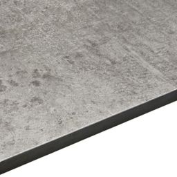 12.5mm Exilis Woodstone Grey Square edge Laminate Worktop (L)2.4m (D)425mm