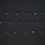 120 Cold white/blue LED String lights Green cable