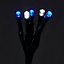 120 Cold white/blue LED String lights Green cable