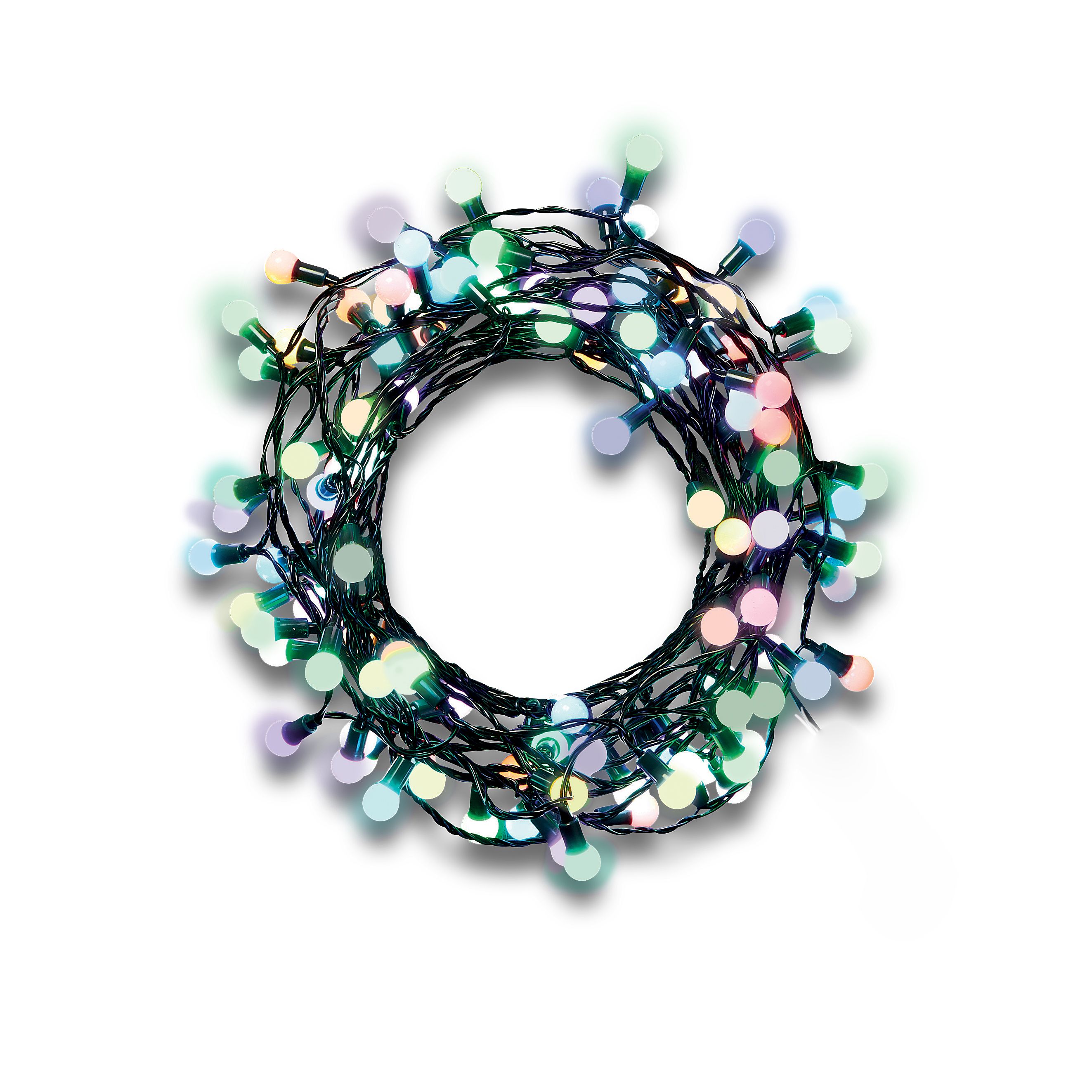 120 Colour changing Berry LED String lights With timer function Green cable