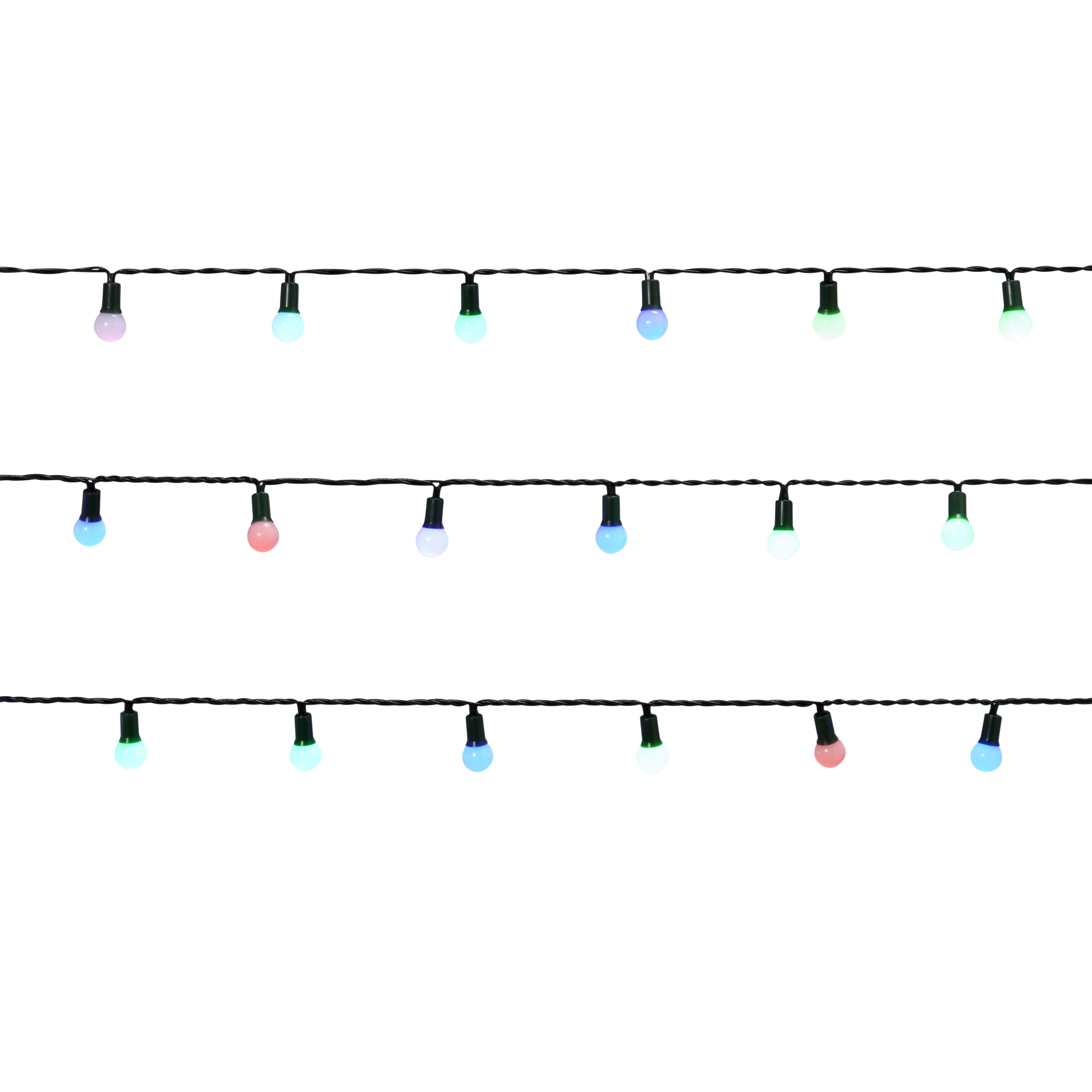 120 Colour changing Berry LED With timer String lights with 4m Green cable - 5