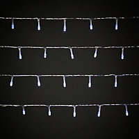 120 Ice white LED String lights Clear cable