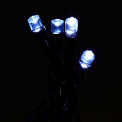 120 Ice white LED With timer String lights Green cable - 3