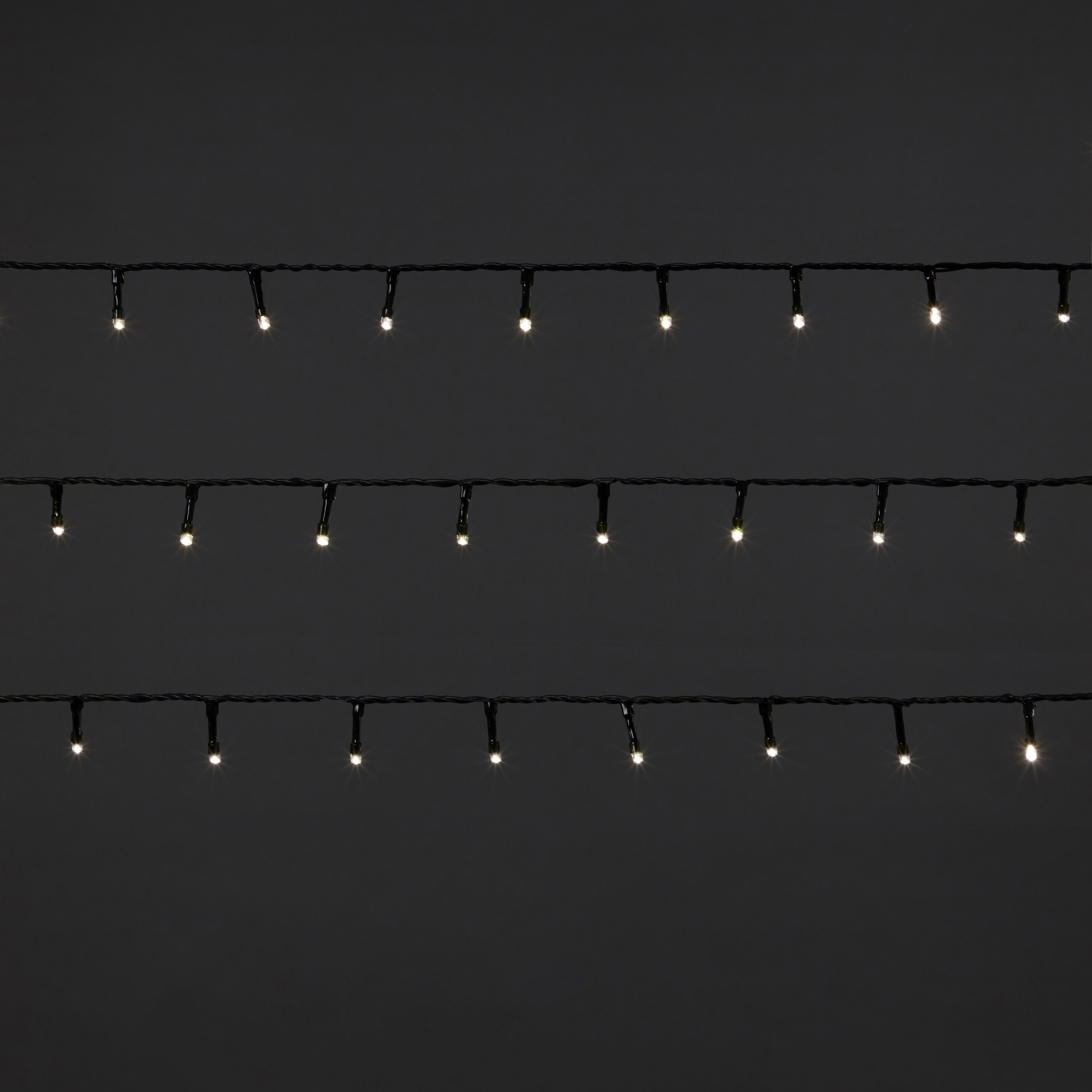 120 Ice white LED With timer String lights Green cable - 6