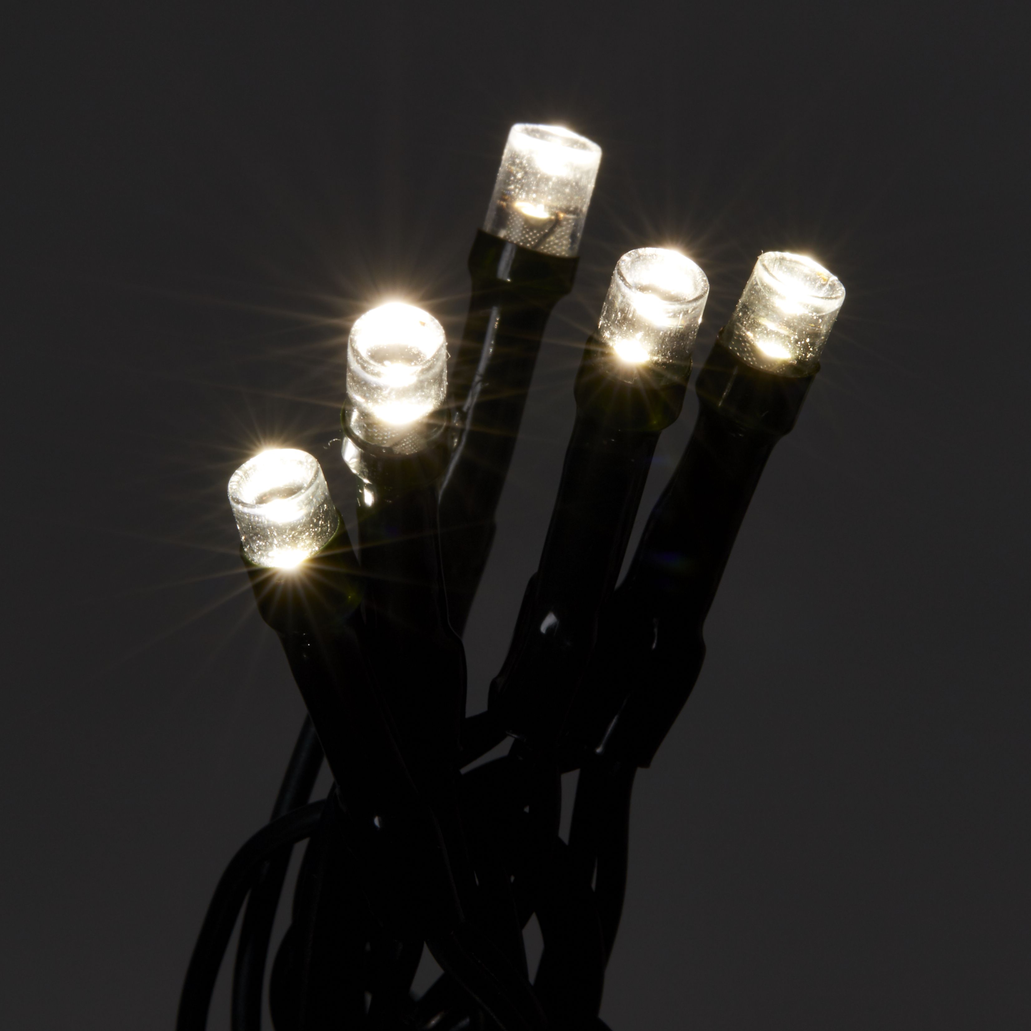 120 Ice white LED With timer String lights Green cable - 7