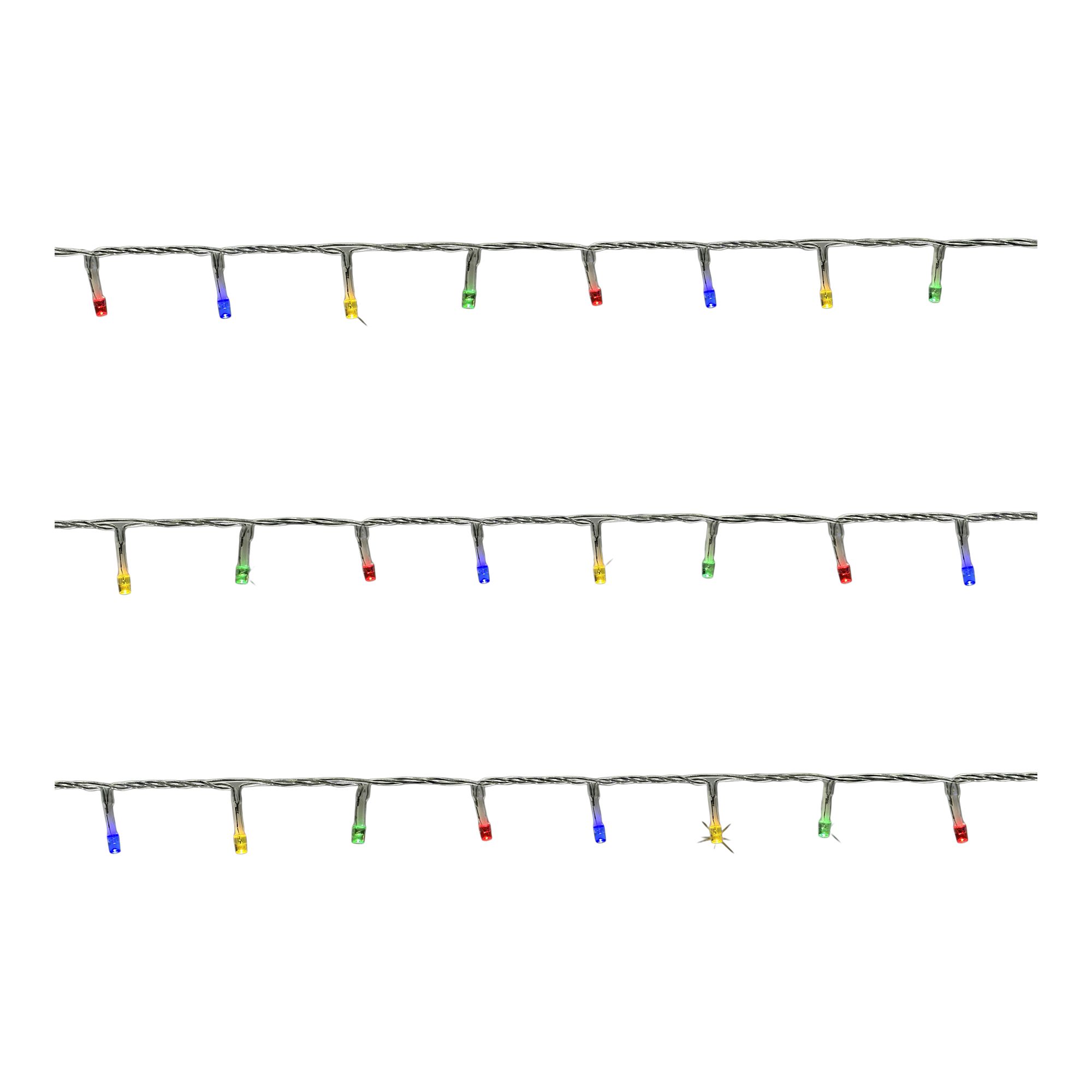 120 Multicolour LED String lights With timer function Clear cable