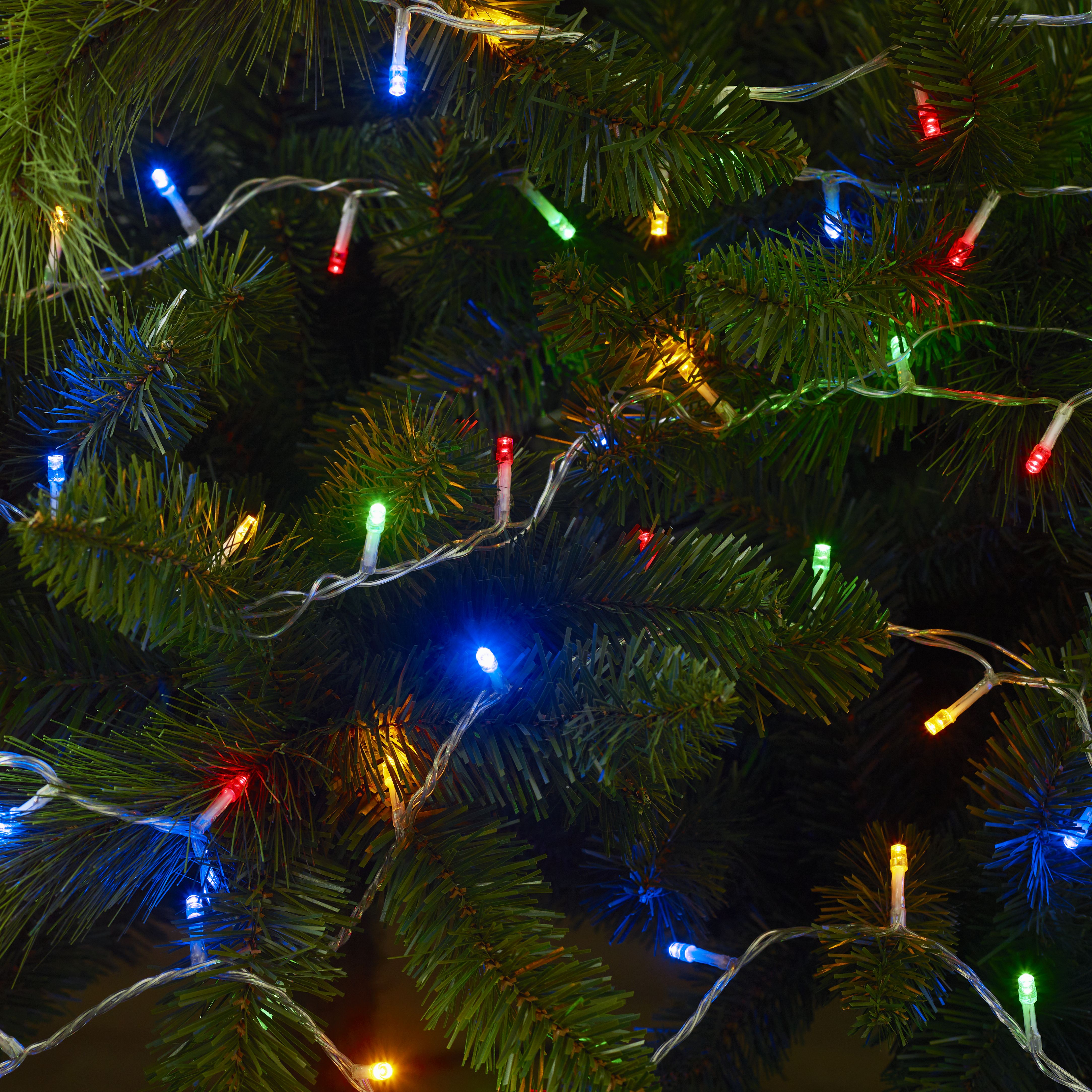120 Multicolour LED With timer String lights Clear cable - 5