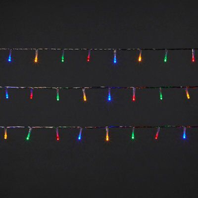 120 Multicolour LED With timer String lights Clear cable