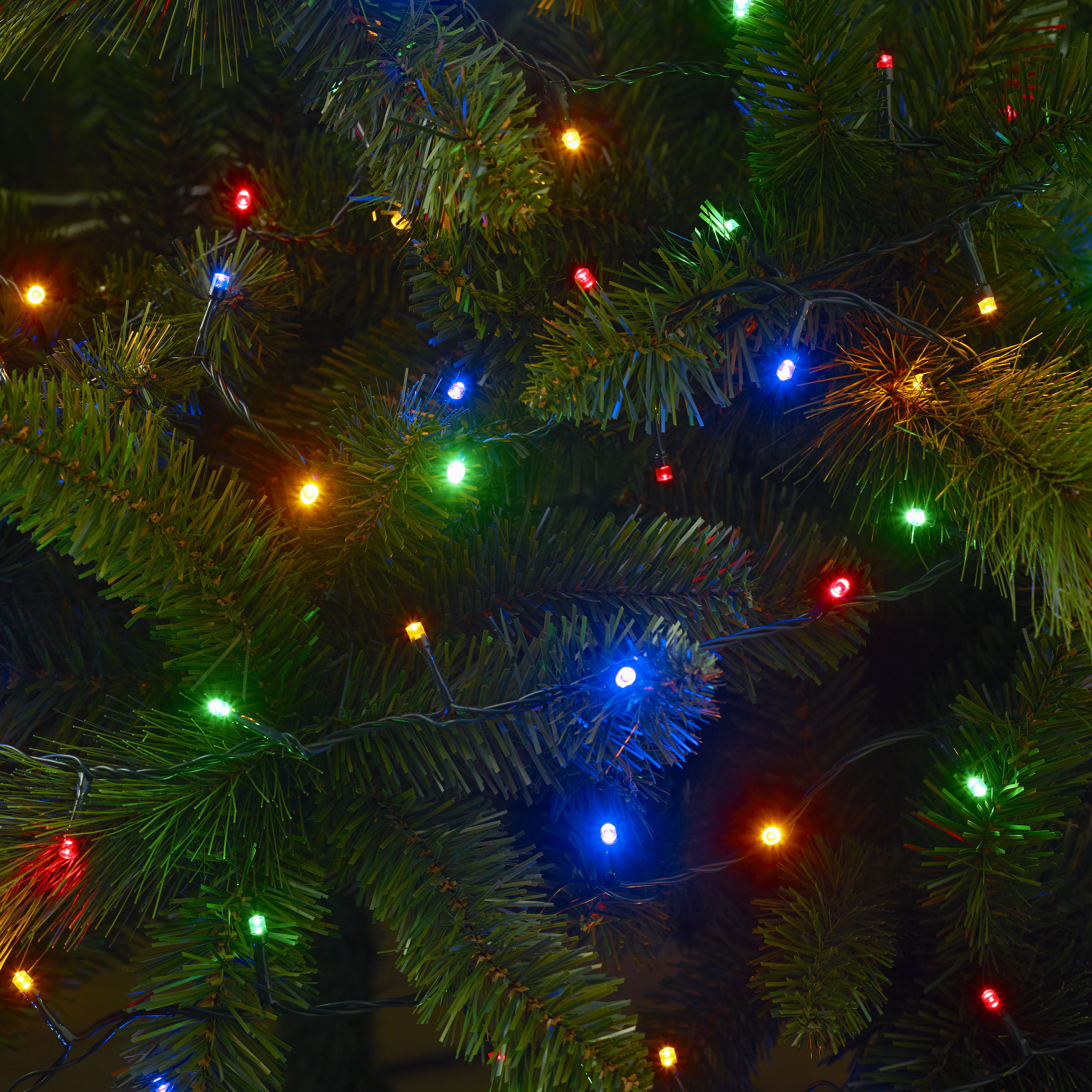 120 Multicolour LED With timer String lights Green cable - 5