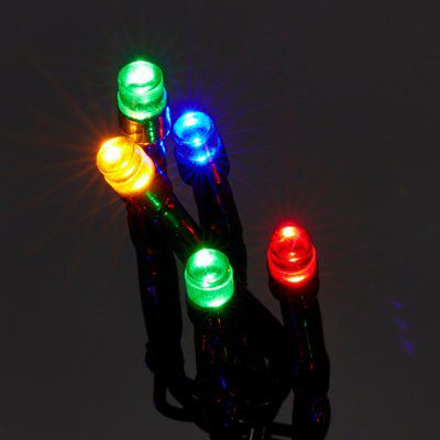 120 Multicolour LED With timer String lights Green cable - 3