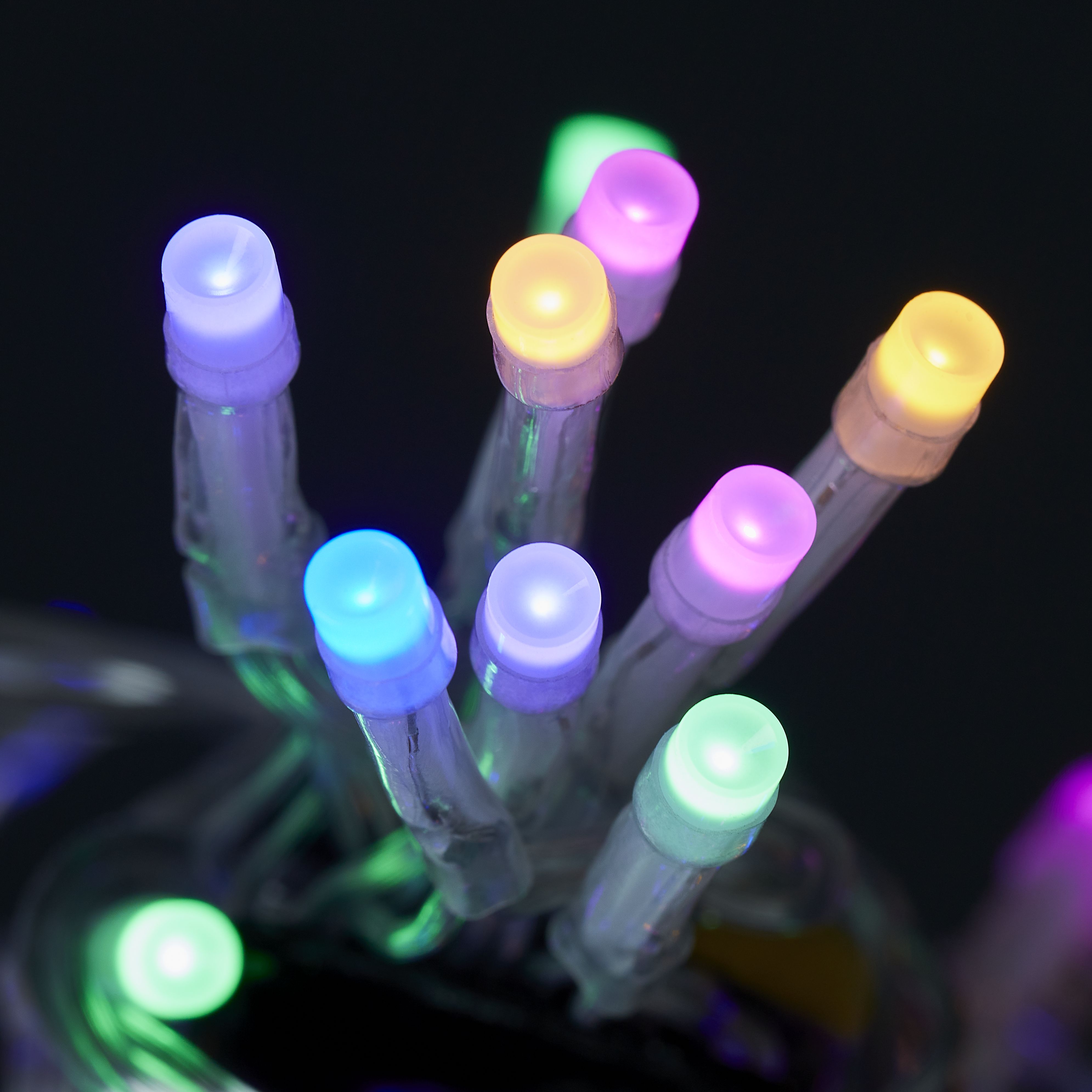 120 Rainbow LED With timer String lights with 11.14m Clear cable - 5