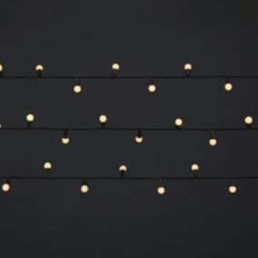 120 Warm white Berry LED String lights with 4m Green cable