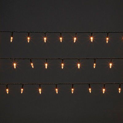 120 Warm white Fairy LED String lights Green cable
