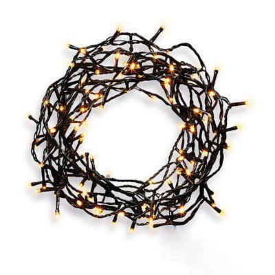 120 Warm white LED With timer String lights Green cable - 3