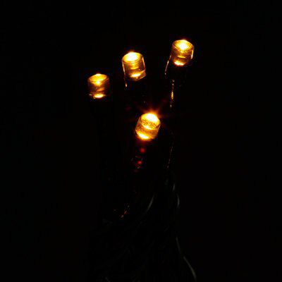 120 Warm white LED With timer String lights Green cable - 4